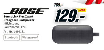 MediaMarkt Bose Soundlink Flex Zwart Draagbare luidspreker aanbieding