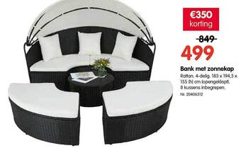 Fun Bank Met Zonnekap aanbieding