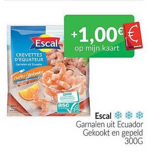 Intermarché Escal Garnalen Uit Ecuador Gekookt En Gepeld aanbieding