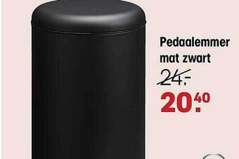 Kwantum Pedaalemmer Mat Zwart aanbieding
