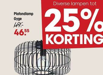 Kwantum Plafondlamp Gyge aanbieding