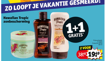 Kruidvat Hawaiian Tropic zonbescherming 180 ml aanbieding