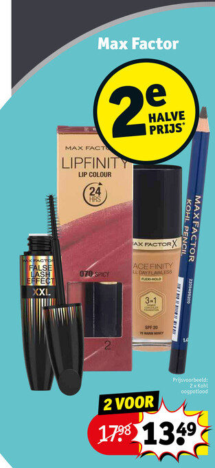 Kruidvat Max Factor aanbieding