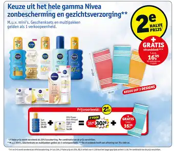 Kruidvat Nivea Sun Spray SPF50 + Nivea Q10 Power Anti-Rimpel dagcreme SPF15 50 ml aanbieding