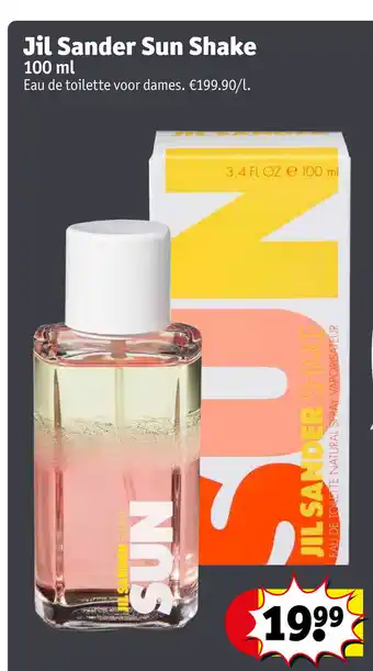 Kruidvat Jil Sander Sun Shake 100 ml aanbieding