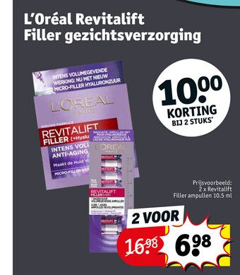 Kruidvat L'Oreal Revitalift Filler gezichtsverzorging aanbieding