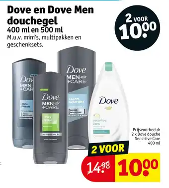 Kruidvat Dove en Dove Men douchegel 400 ml aanbieding