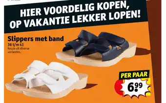 Kruidvat Slippers met band 36 t/m 41 aanbieding
