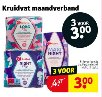 Kruidvat Maandverband 14 stuks aanbieding