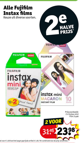 Kruidvat Alle Fujifilm Instax films aanbieding