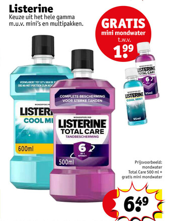 Kruidvat Listerine 500 ml aanbieding
