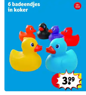 6 badeendjes in koker