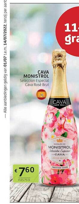 BelBev Cava Monistrol Seleccion Especial Cava Rosè Brut aanbieding