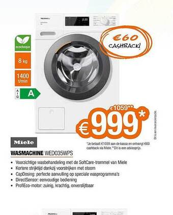 Expert Miele Wasmachine aanbieding