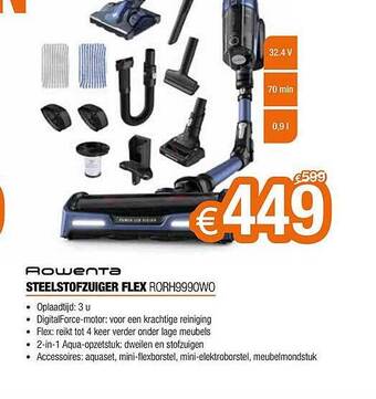 Expert Rowenta Steelstofzuiger Flex aanbieding