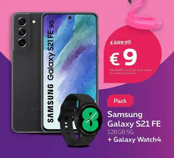 Proximus Samsung Galaxy S21 Fe 128 Gb 5g + Galaxy Watch4 aanbieding