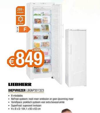 Expert Liebherr Diepvriezer aanbieding