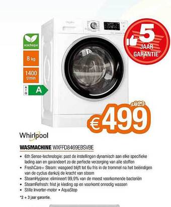 Expert Whirlpool Wasmachine aanbieding