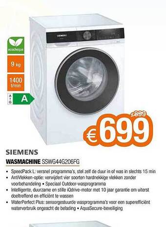 Expert Siemens Wasmachine aanbieding