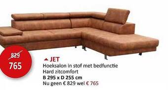 Weba Jet Hoeksalon In Stof Met Bedfunctie aanbieding
