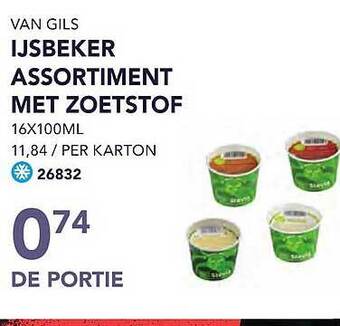 Bidfood Ijsbeker Assortiment Met Zoetstof aanbieding