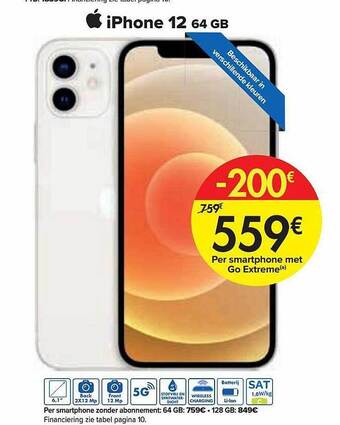 Carrefour Iphone 12 64 Gb aanbieding