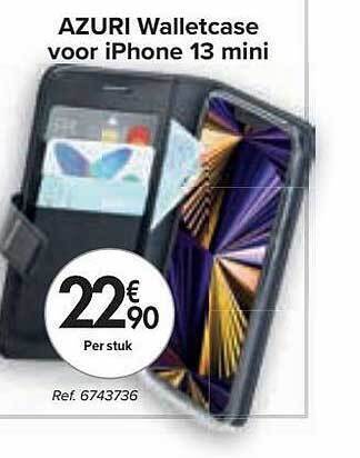 Carrefour Azuri Walletcase Voor Iphone 13 Mini aanbieding