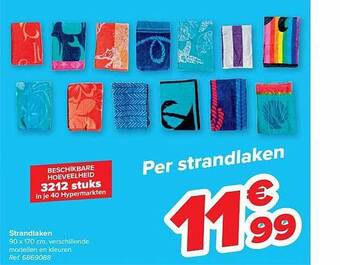 Carrefour Strandlaken aanbieding