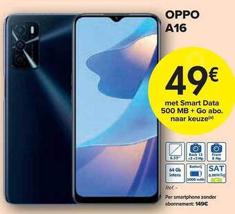 Carrefour Oppo A16 aanbieding