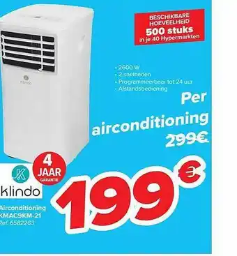Carrefour Klindo Airconditioning aanbieding