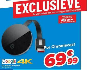 Carrefour Chromecast 4k Google aanbieding