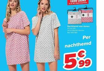 Carrefour Nachthemd Voor Dames aanbieding