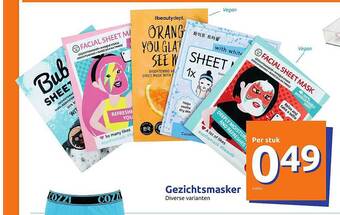 Action Gezichtsmasker aanbieding
