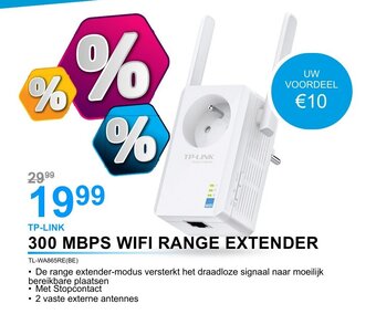 AUVA TP-Link 300 MBPS Wifi Range Extender aanbieding