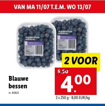 Lidl Blauwe bessen 2 x 250g aanbieding