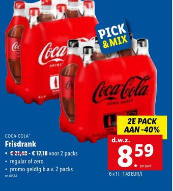 Lidl Coca-cola frisdrank aanbieding
