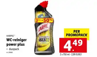Lidl Harpic Wc-reiniger power plus 2 x 750ml aanbieding