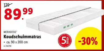 Lidl Meradiso koudschuimmatras 90 x 200cm aanbieding