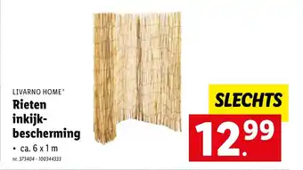 Lidl Livarno home rieten inkijk- bescherming aanbieding