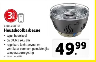 Lidl Grillmeister houtskoolbarbecue aanbieding