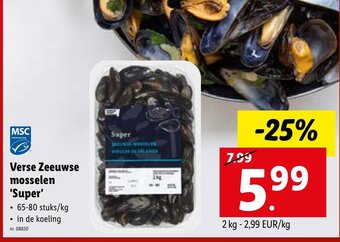 Lidl Verse Zeeuwse Mosselen super aanbieding