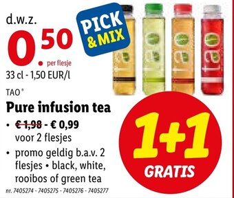 Lidl Tao pure infusion tea aanbieding