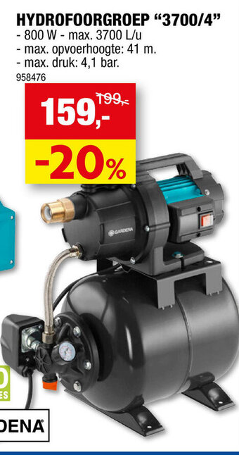 Hubo Hydrofoorgroep 3700/4 aanbieding