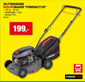 Hubo Zelftrekkende benzinemaaier "POWEG63773X" aanbieding