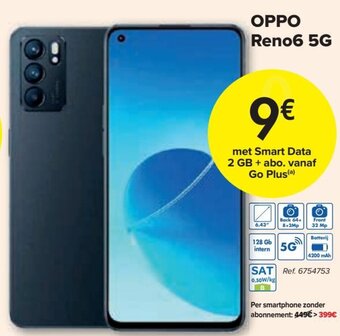Carrefour Oppo reno6 5G aanbieding
