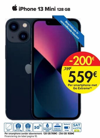 Carrefour iPhone 13 Mini 128GB aanbieding
