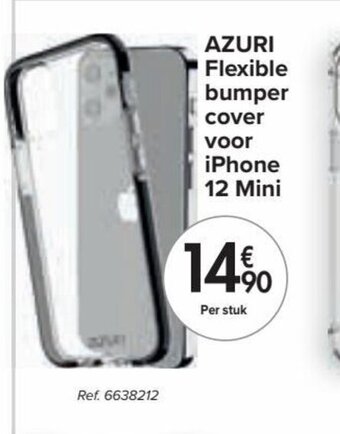 Carrefour Azuri flexible bumper cover voor iPhone 12 mini aanbieding