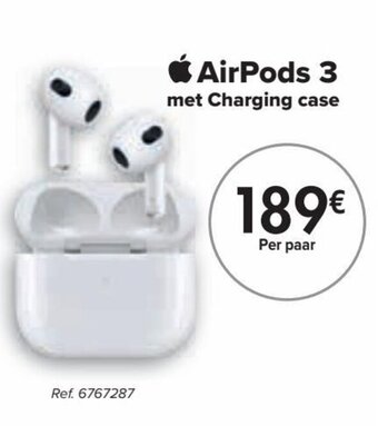 Carrefour Airpods 3 met charging case aanbieding