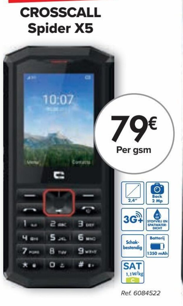 Crosscall spider x5 promotie bij Carrefour