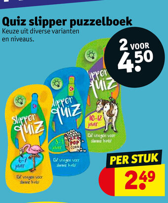 Kruidvat Quiz slipper puzzelboek aanbieding